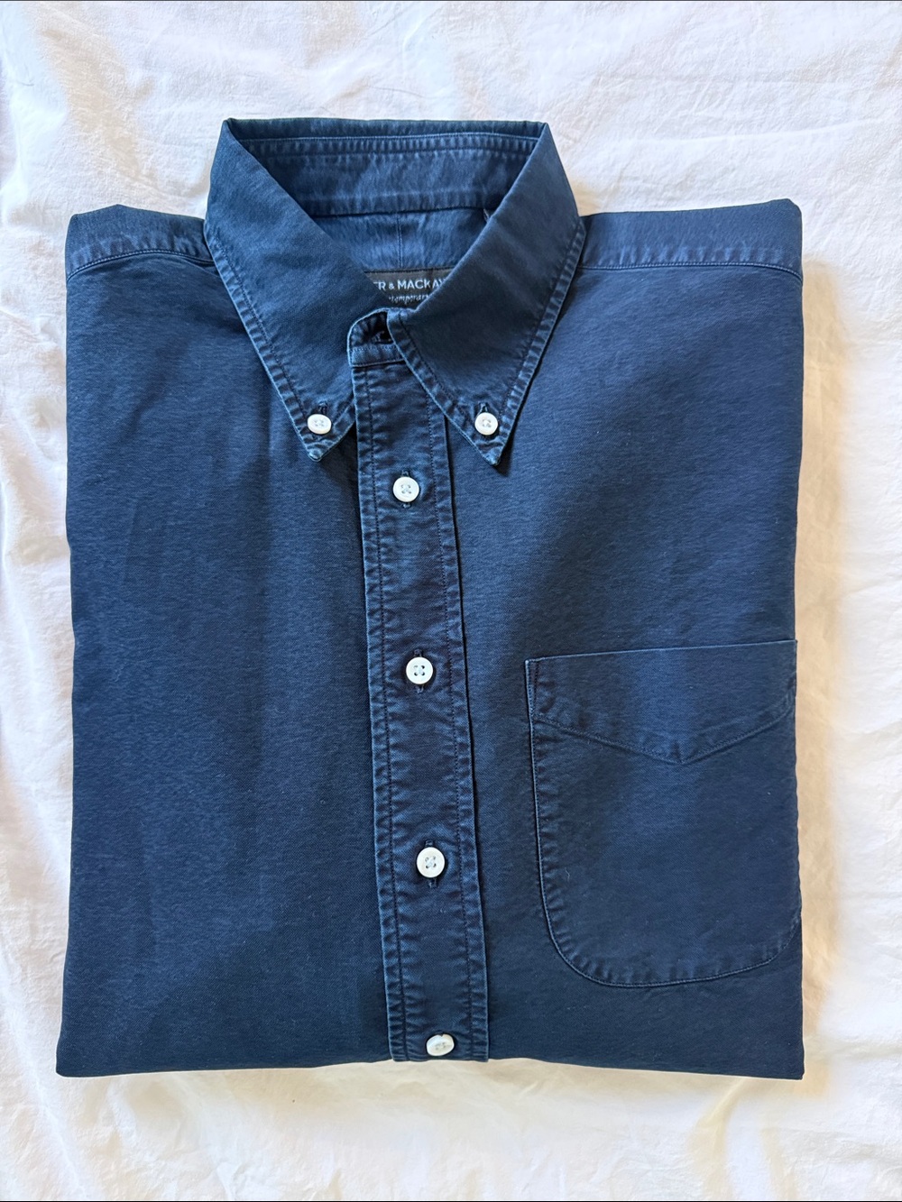 Button-Down Spier & Mackay Pocket Shirt - Dark Blue, S